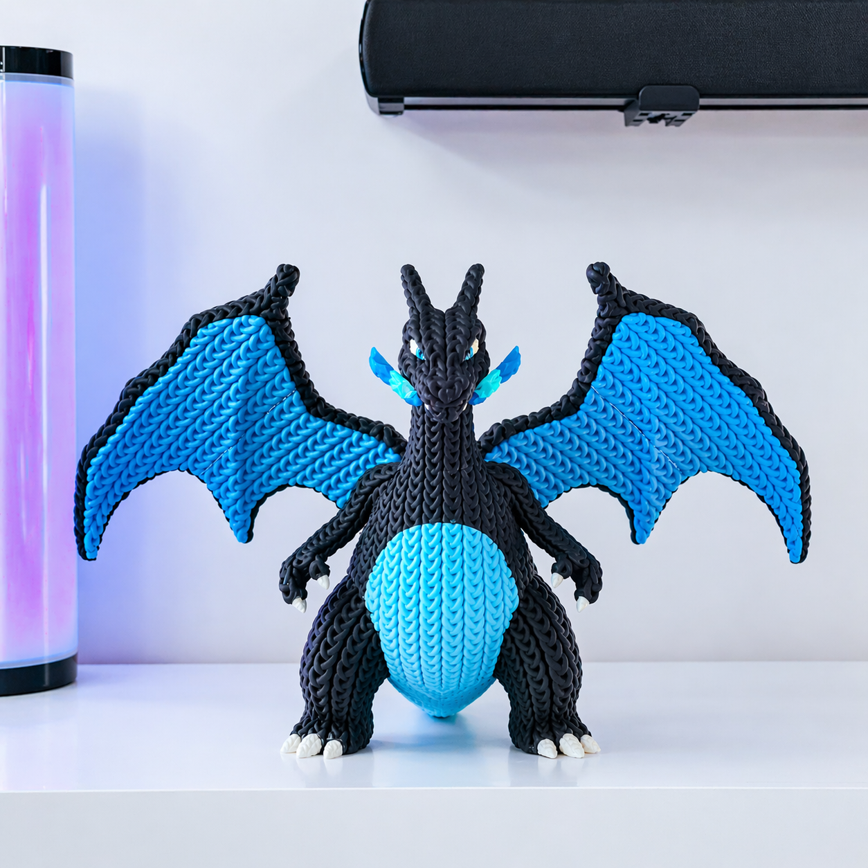 Mega Charizard X Knitted