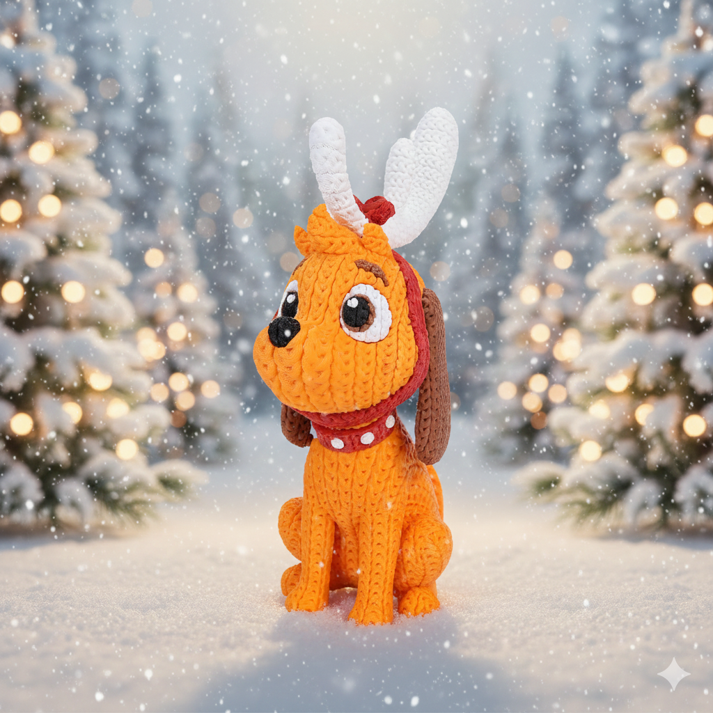 Knitted Max - Dog from Grinch