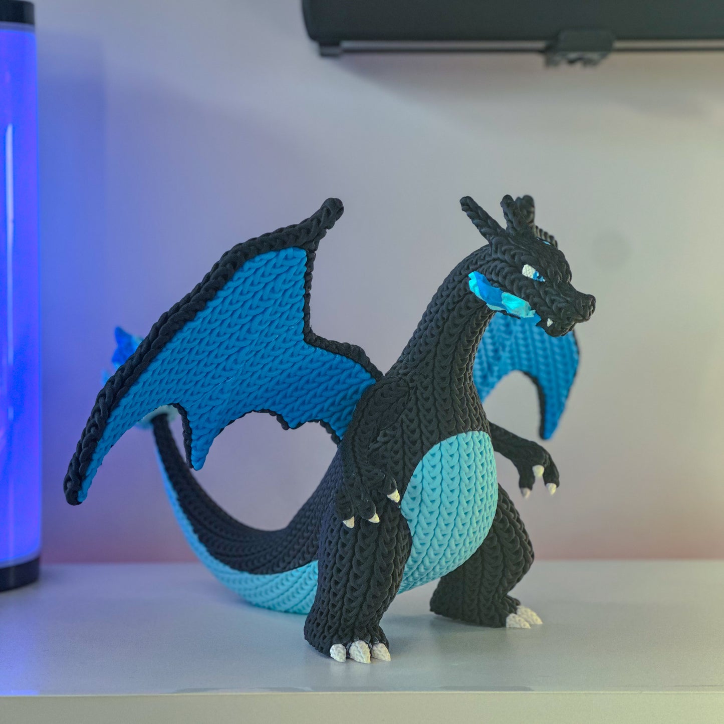 Mega Charizard X Knitted