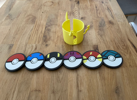 Pokeball Coasters